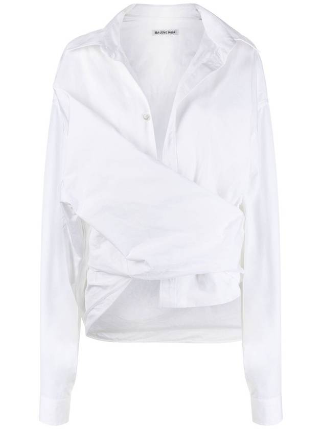 Balenciaga wrap long sleeve shirt white