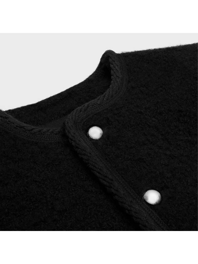 CELINE Chelsea Cashmere Bouclette Natté Jacket Black