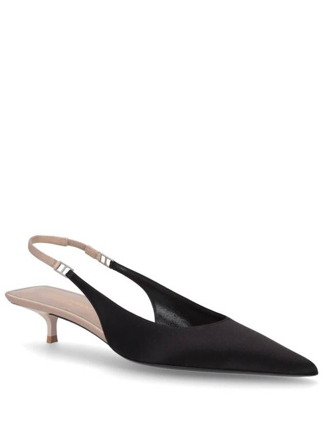 Saint Laurent Women's Cherish Sling Back Pumps Heels Black