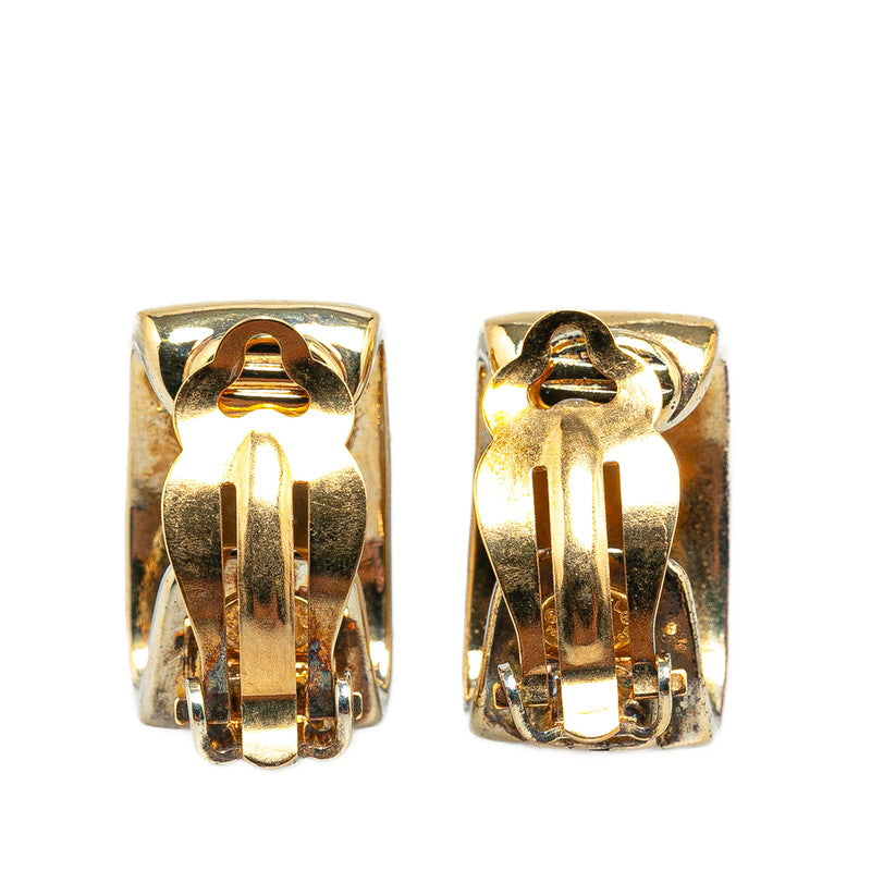 Chanel Vintage Coco Mark Earrings Gold