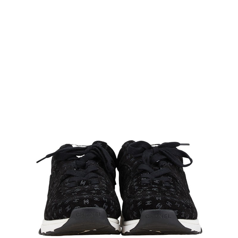 Chanel Coco Mark Leather Sneakers Black