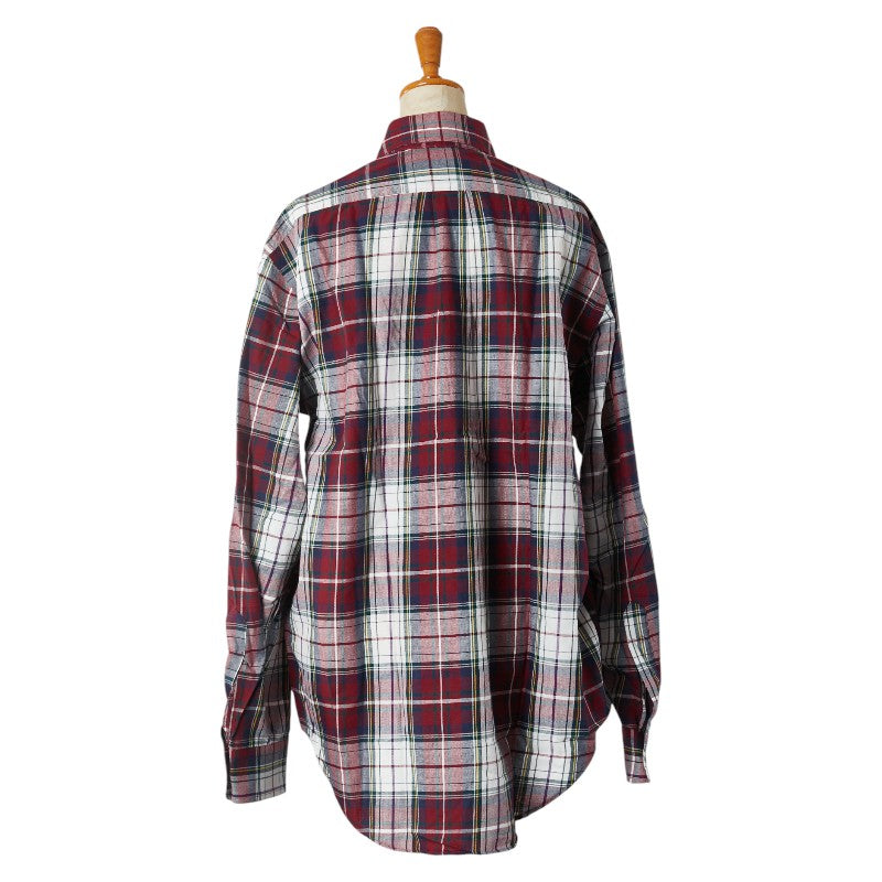 Burberry Check Cotton Shirt Red Multicolor