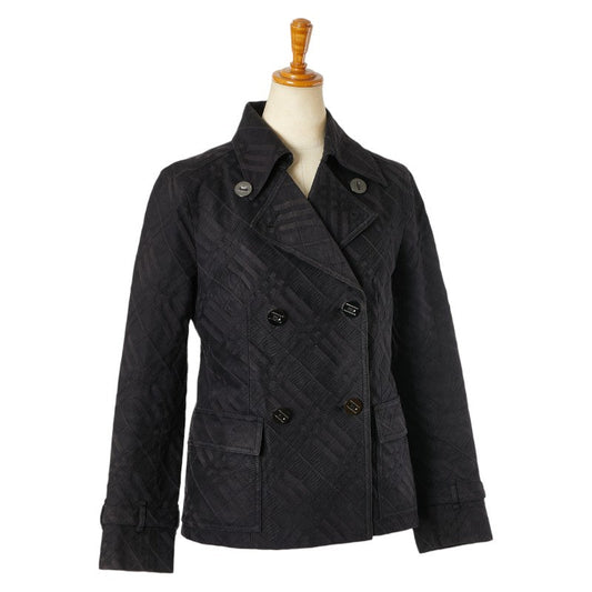 Burberry Check Double Jacket Black Gray