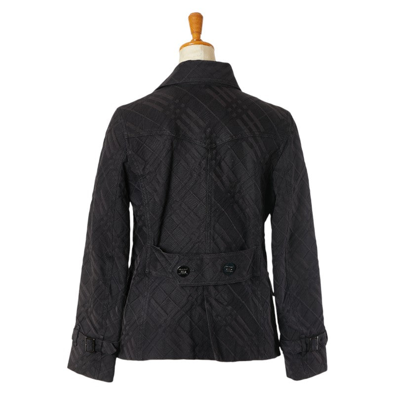 Burberry Check Double Jacket Black Gray