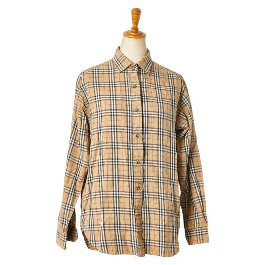 Burberry Check Cotton Shirt Beige Multicolor