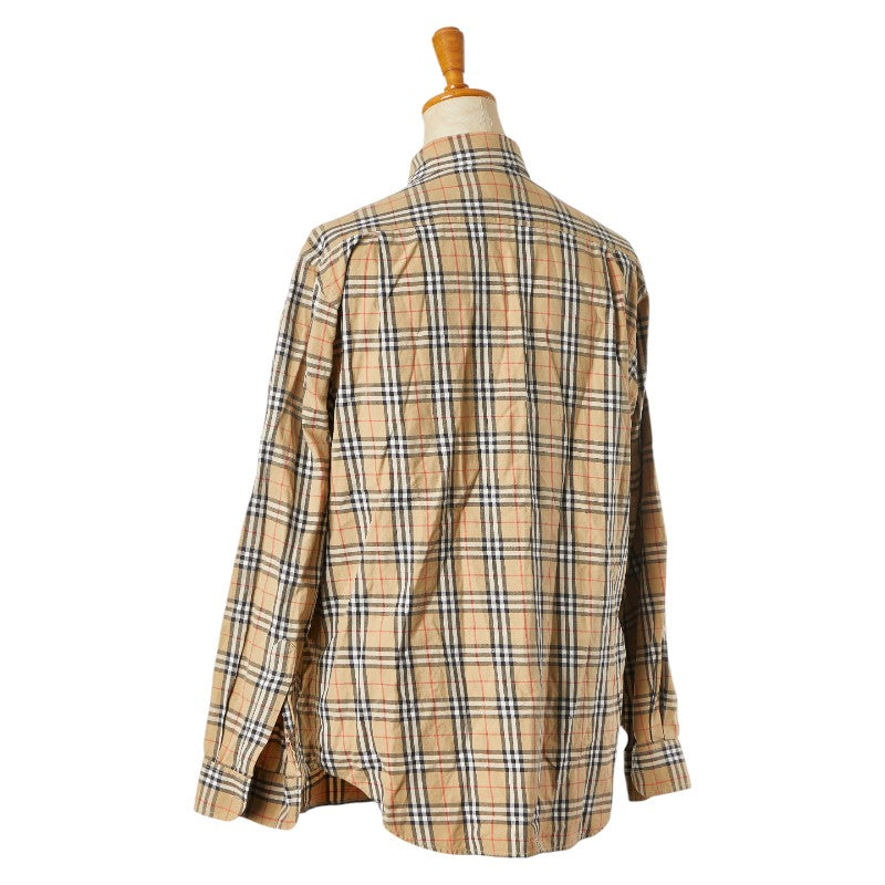 Burberry Check Cotton Shirt Beige Multicolor