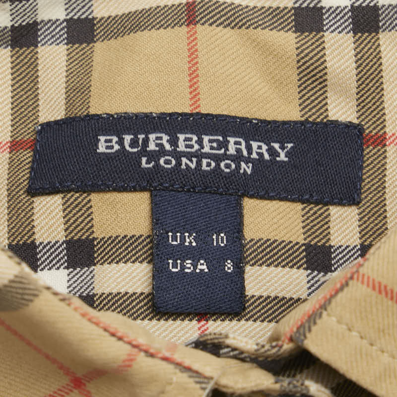 Burberry Check Cotton Shirt Beige Multicolor