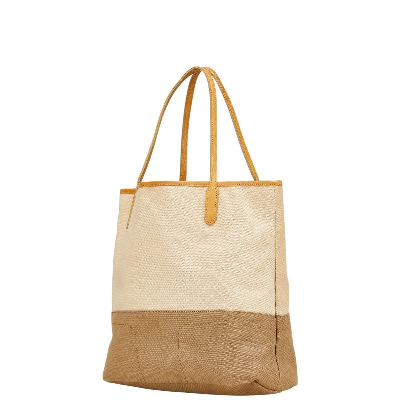 Burberry Canvas Leather Logo Tote Bag