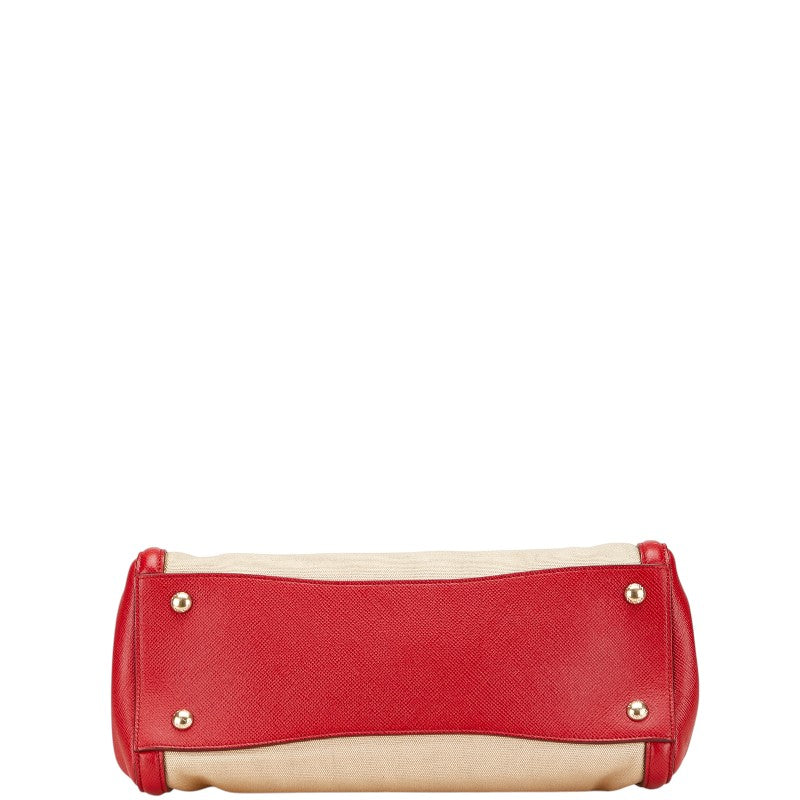 Prada BN2595 Saffiano Leather Canvas 2way Bag