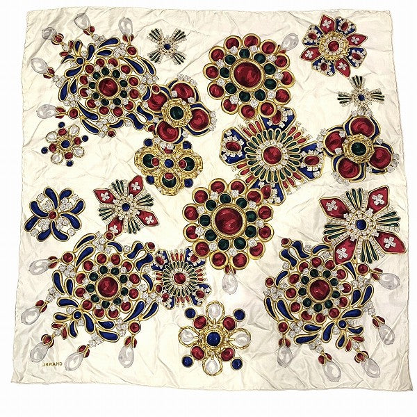 Chanel Silk Jewelry Motif Scarf