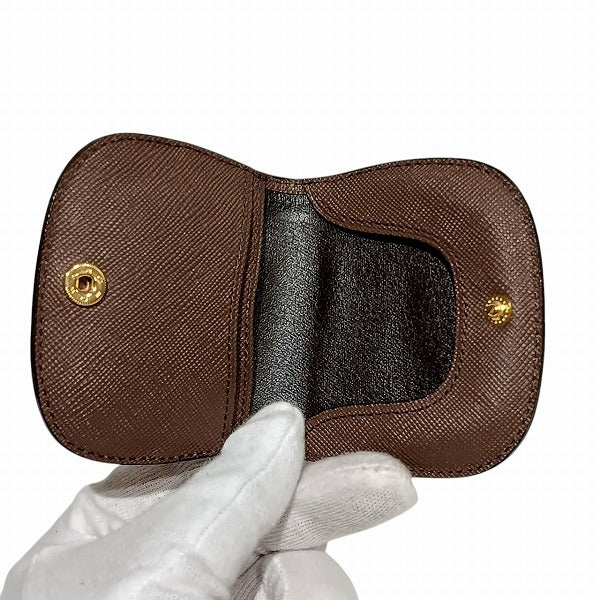 Burberry Check Canvas Leather Coin Case