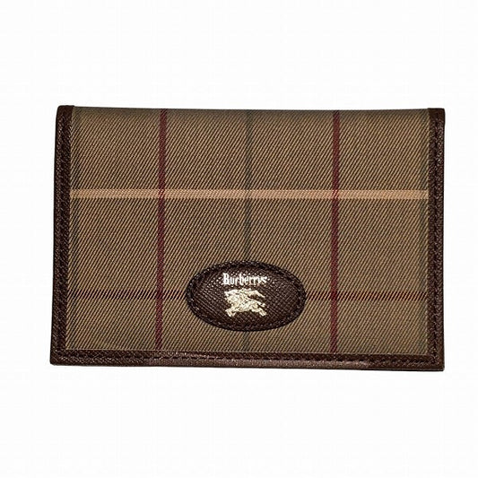 Burberry Check Canvas Leather Card Case
