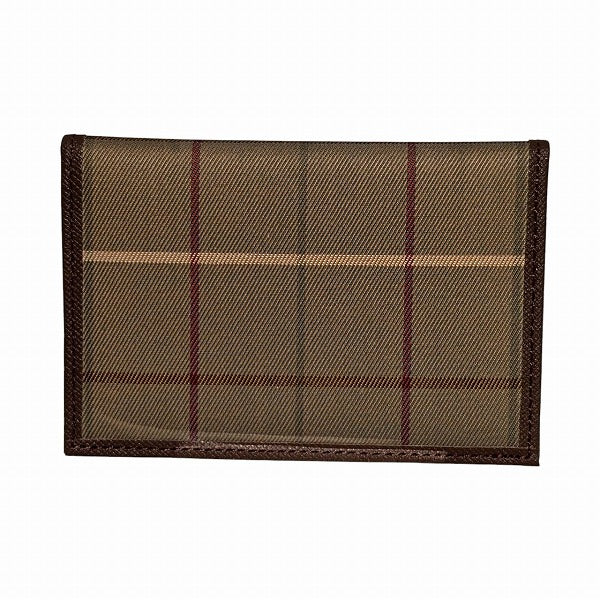 Burberry Check Canvas Leather Card Case