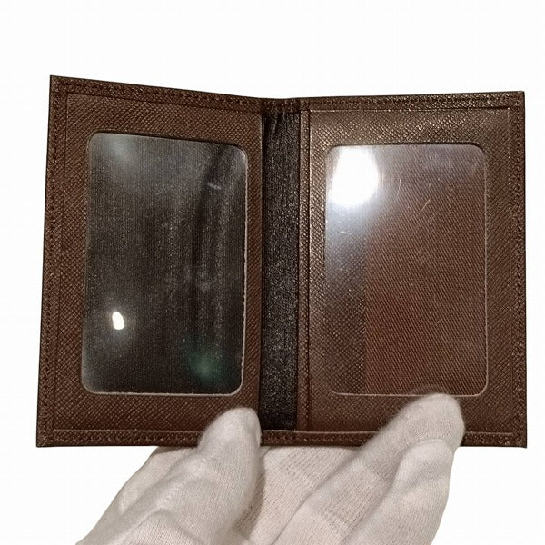 Burberry Check Canvas Leather Card Case