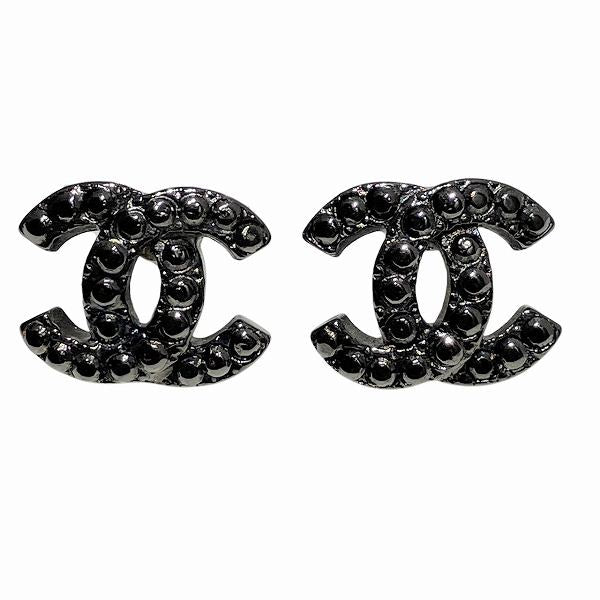 Chanel Gunmetal Earrings Clip-on
