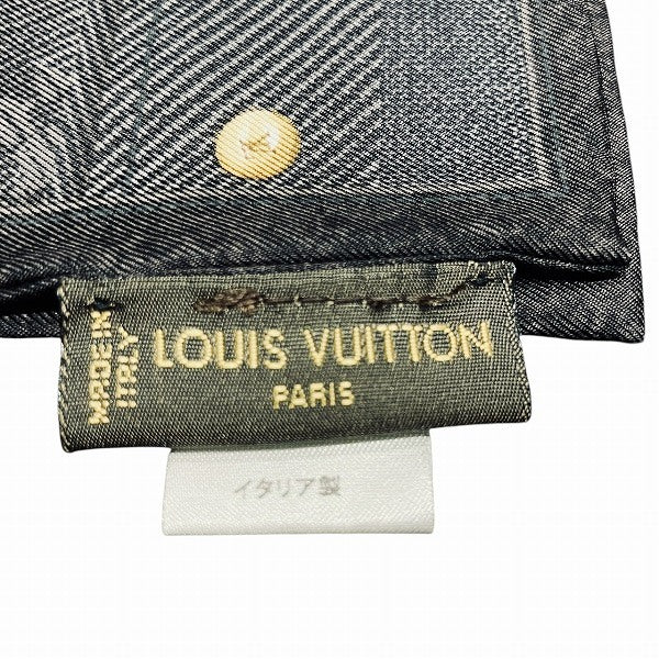 Louis Vuitton Bandeau New Denim Silk Scarf