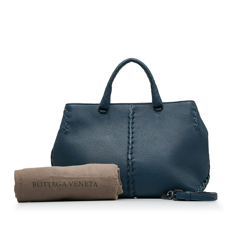 Bottega Veneta Tote Bag in Calf Leather Navy Ladies