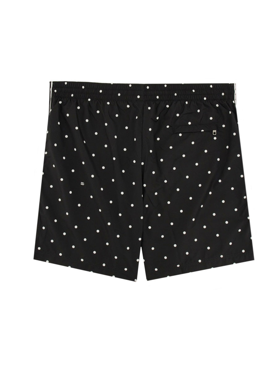 Dolce & Gabbana Men Polka Dot Print Swimsuit