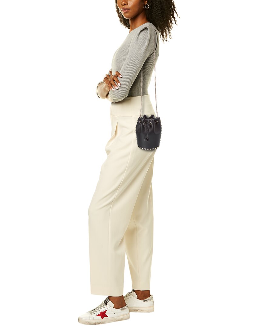 Valentino Rockstud Grainy Leather Bucket Bag