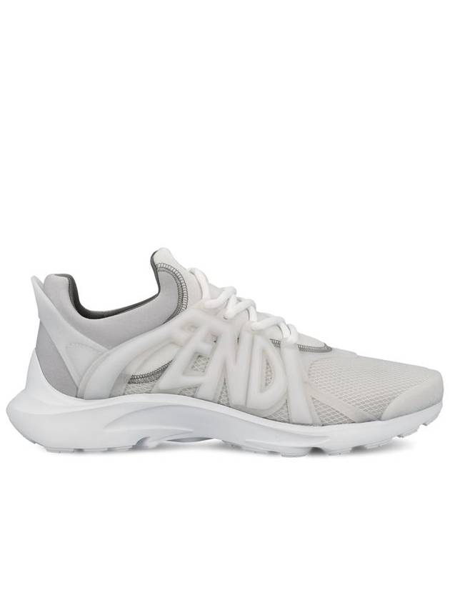 Fendi 3D Rubber Logo Low Top Sneakers White