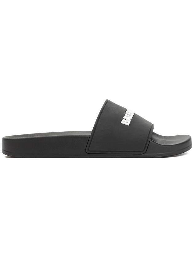 Balenciaga Logo Slippers Black