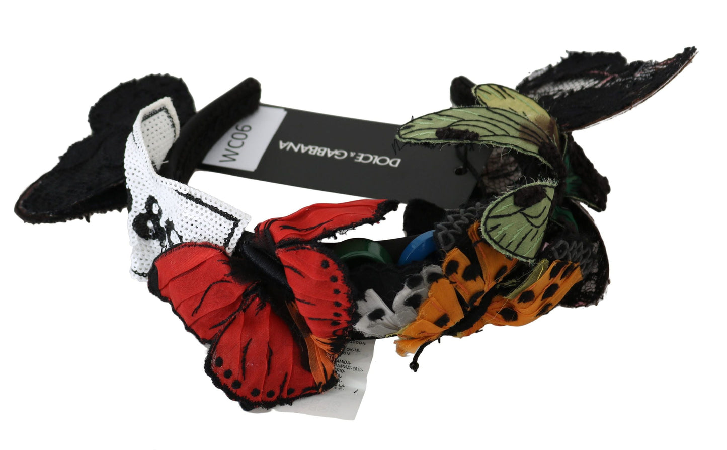 Dolce & Gabbana Tiara Floral Butterfly Sequin Diadem Women's Headband