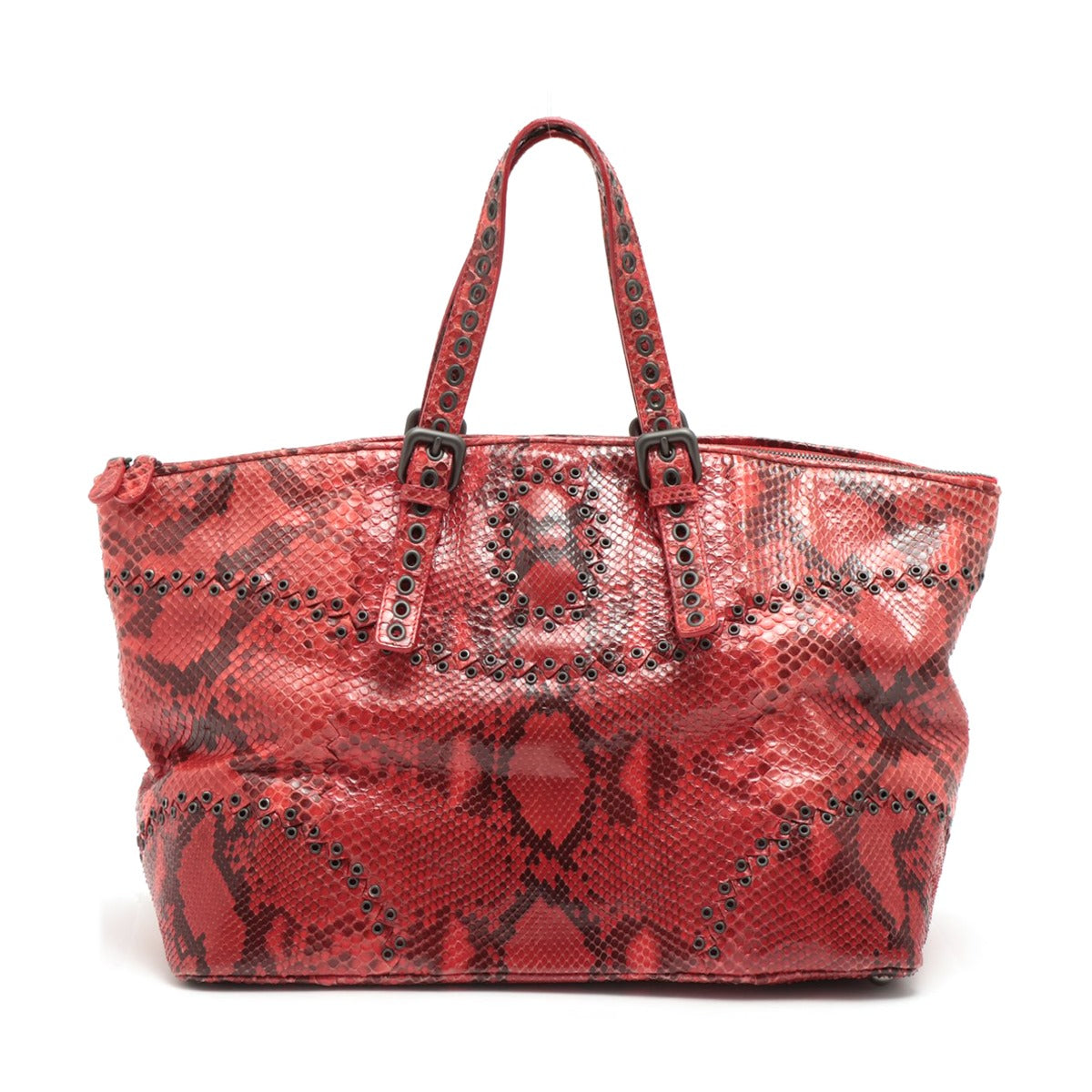 Bottega Veneta Pyson Tote Bag Red Mirrored