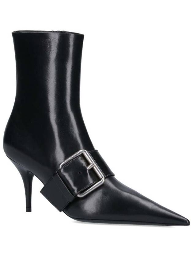 Balenciaga Knife Buckle Middle Boots Black