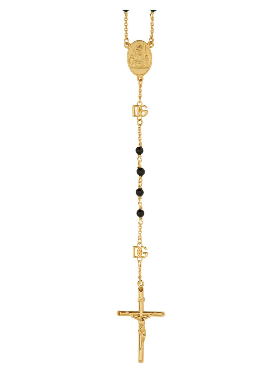 Dolce & Gabbana Women Rosary Necklace With Natural Stones