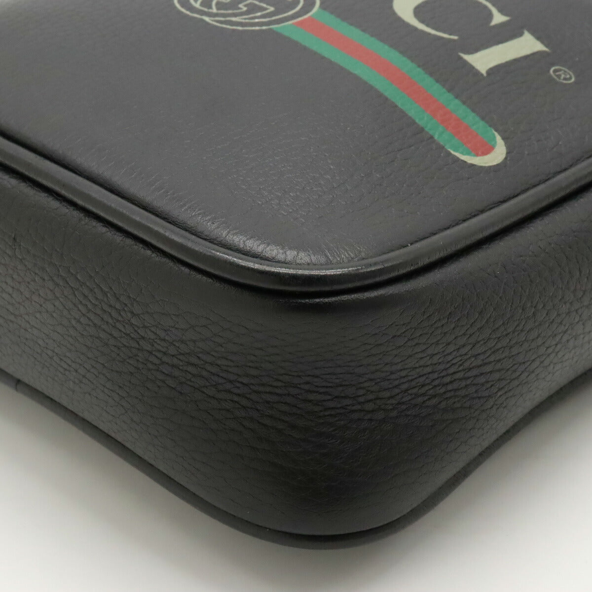 Gucci Leather Gucci Print Shoulder Bag 523591