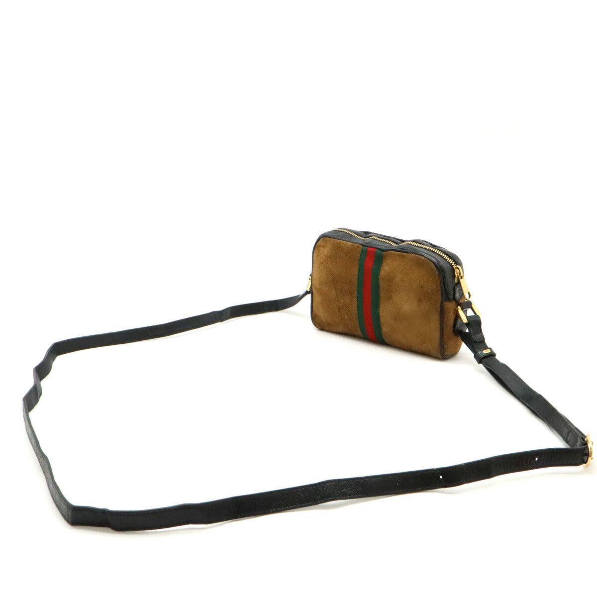 Gucci Suede Patent Leather Ophidia Shoulder Bag 573321