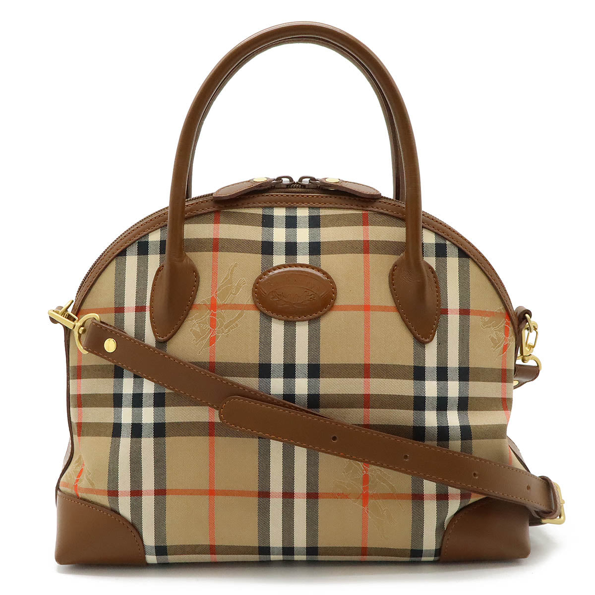 Burberry Canvas Leather 2WAY Handbag