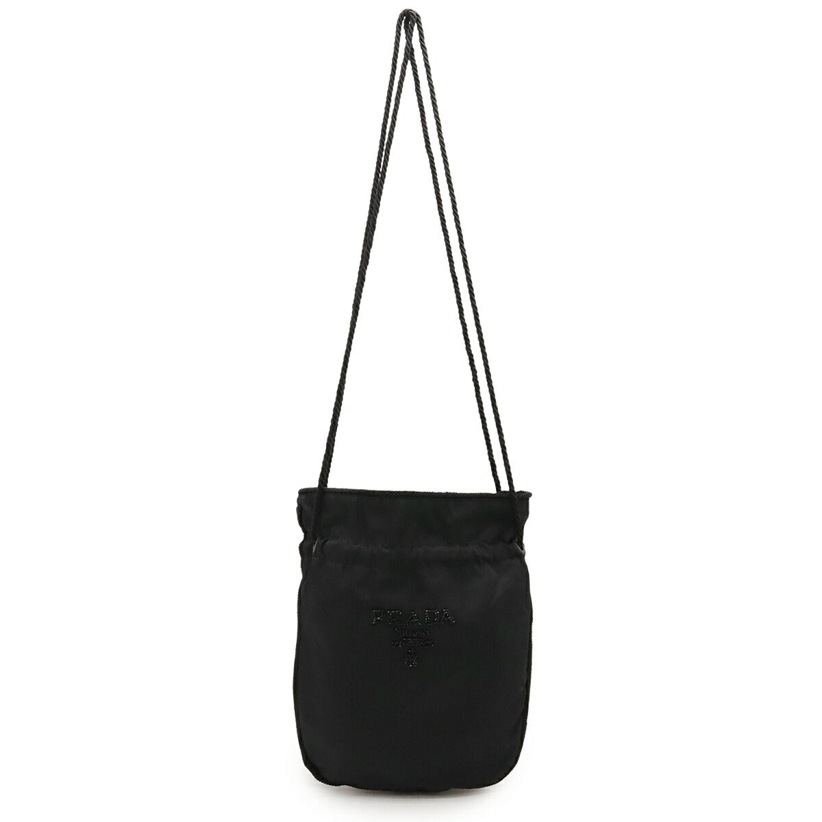 Prada Beads Logo Nylon Shoulder Bag
