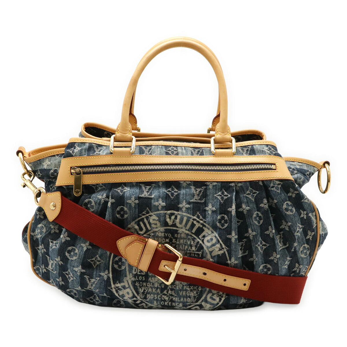 Louis Vuitton Cabas Rayé GM Monogram 2way Bag