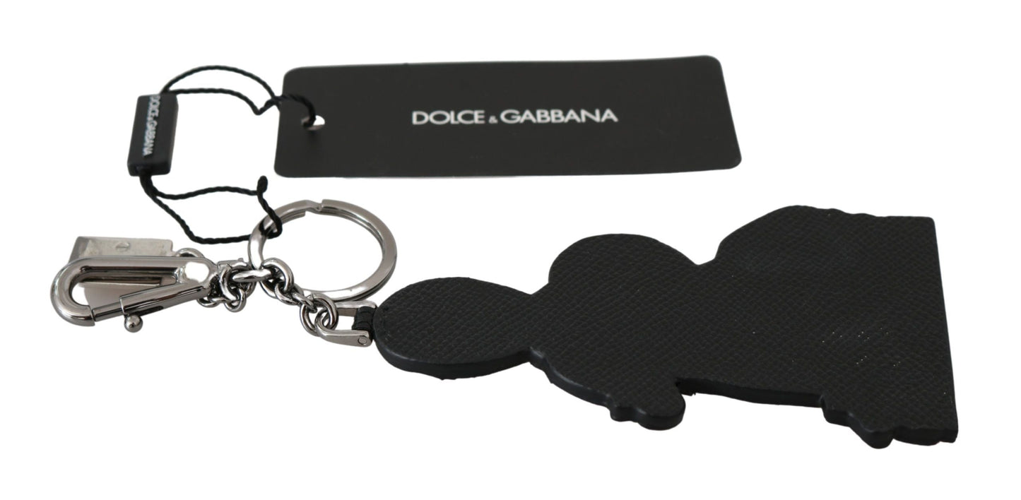 Dolce & Gabbana Leather Dominico Stefano #DGFAMILY Logo Badge Women's Keychain