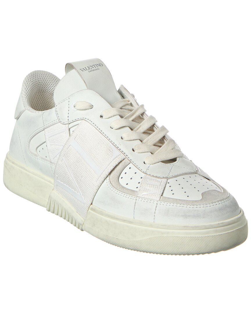 Valentino Vltn Leather Sneaker White