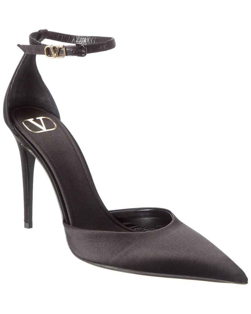 Valentino Vlogo 100 Satin Pump Black