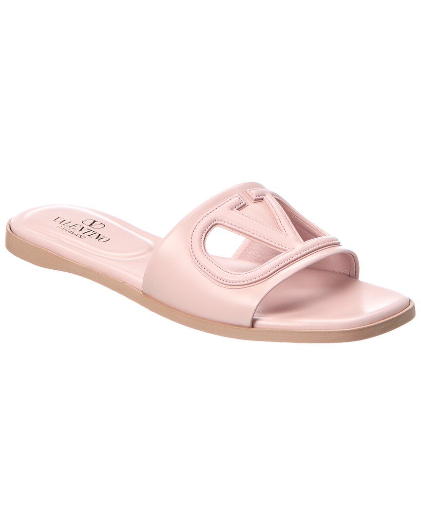 Valentino Vlogo Leather Sandal Pink