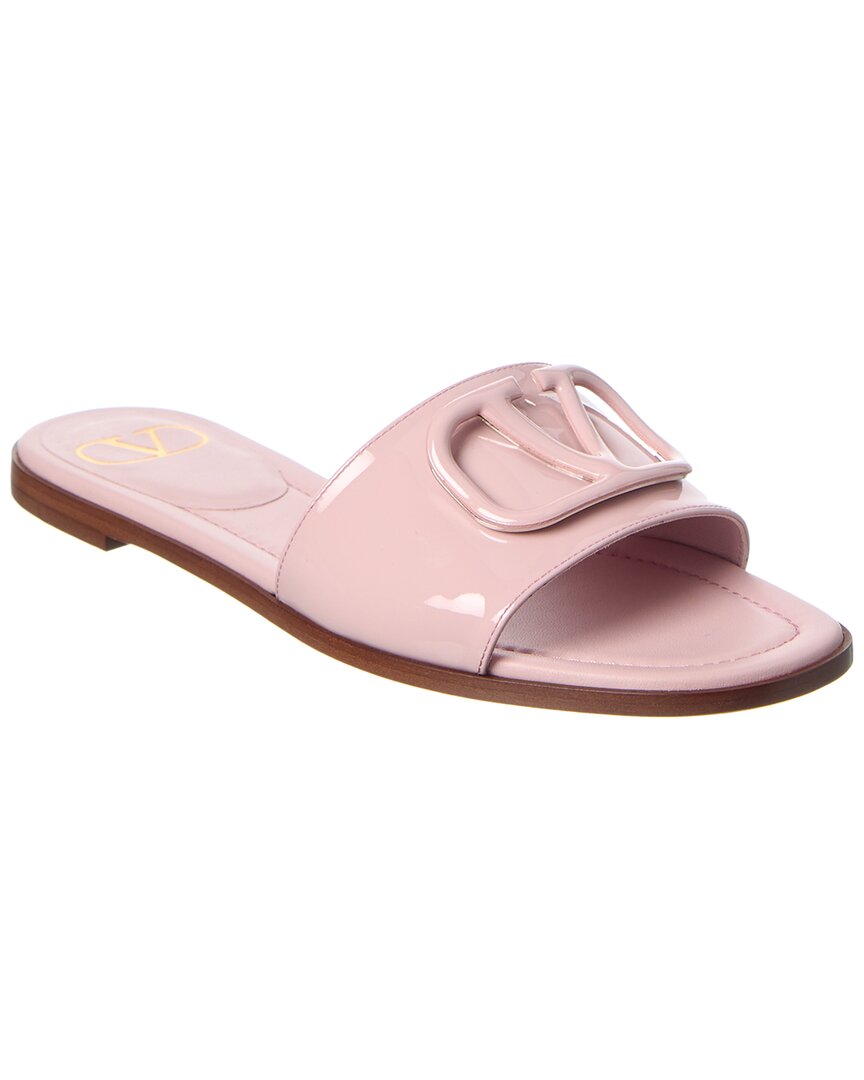 Valentino Vlogo Signature Patent Sandal Pink