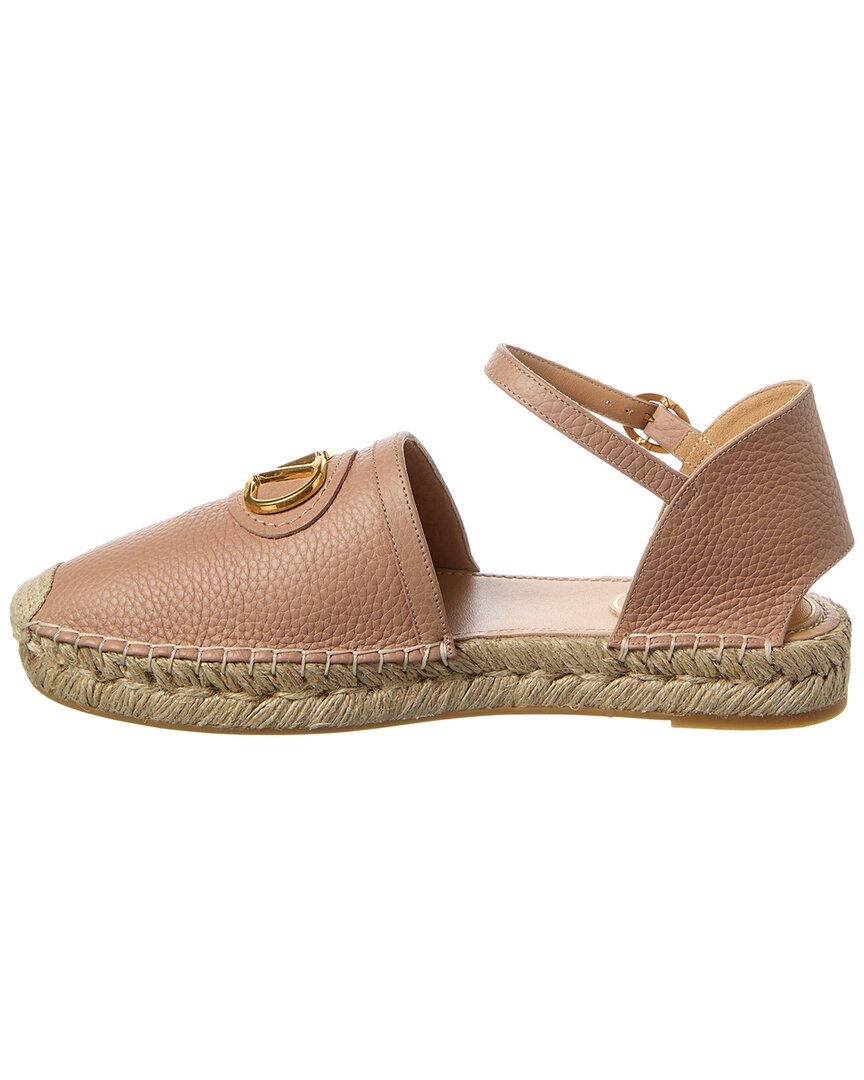 Valentino Vlogo Signature Grainy Leather Espadrille