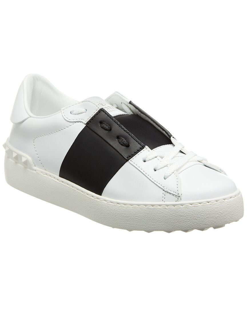 Valentino Rockstud Leather Sneaker White