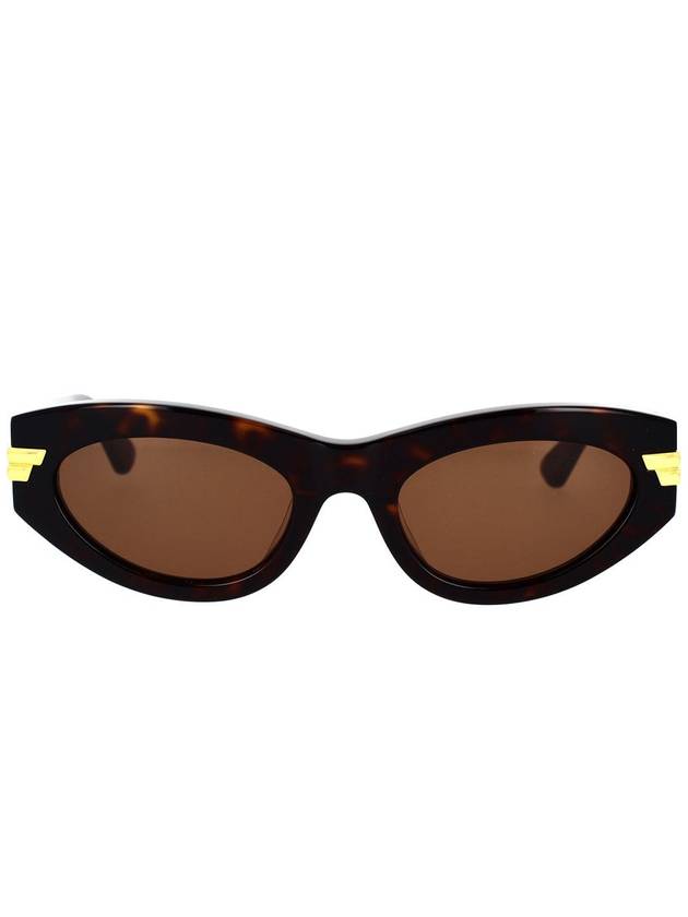 Bottega Veneta Eyewear Frame Oval Sunglasses Brown