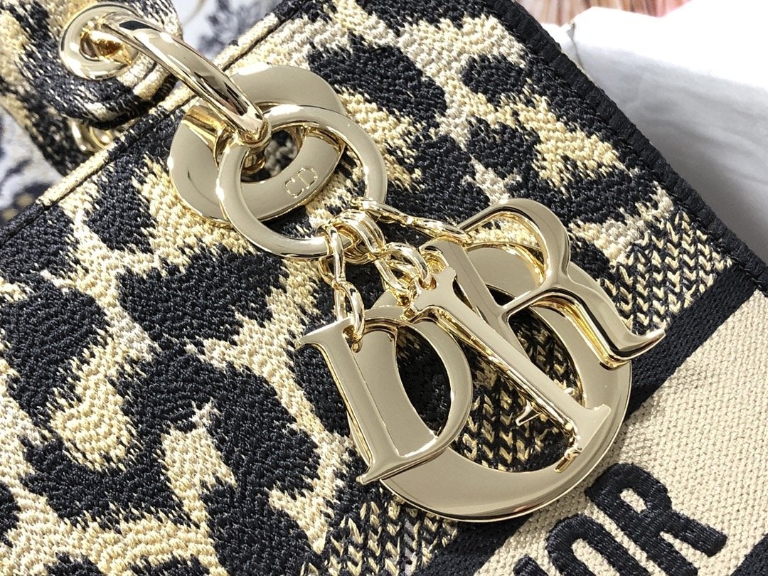 DIOR MEDIUM D-LITE 24 BEIGE MULTICOLOR