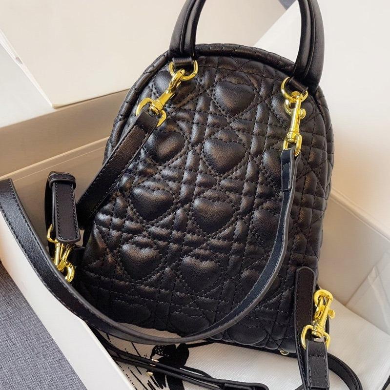 DIOR SMALL BACKPACK BLACK CANNAGE LAMBSKIN