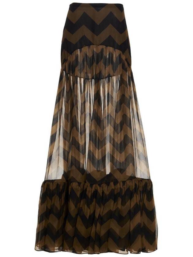 Saint Laurent SS skirt lunga chevron 723489Y3G161107