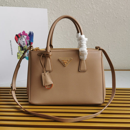 PRADA MEDIUM GALLERIA 28 BROWN SAFFIANO LEATHER