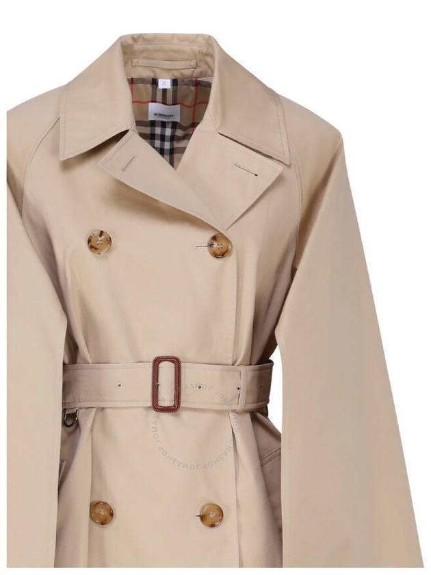 Burberry Cotton Gabardine Trench Coat Honey