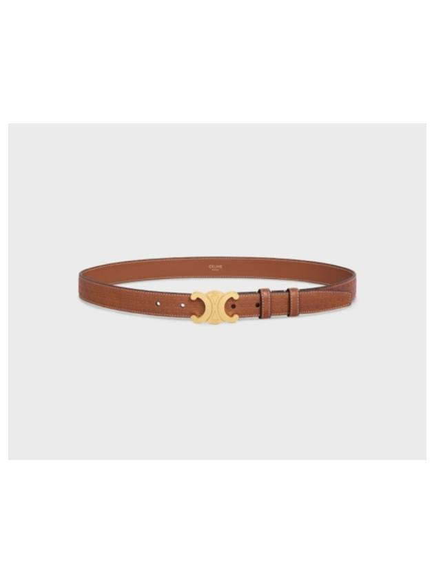 CELINE Triomphe Medium Calfskin Belt Brown