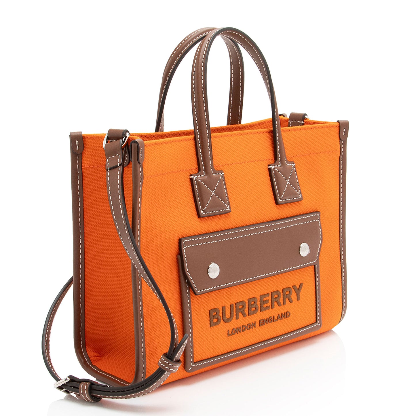 Burberry Canvas Freya Horseferry Mini Tote