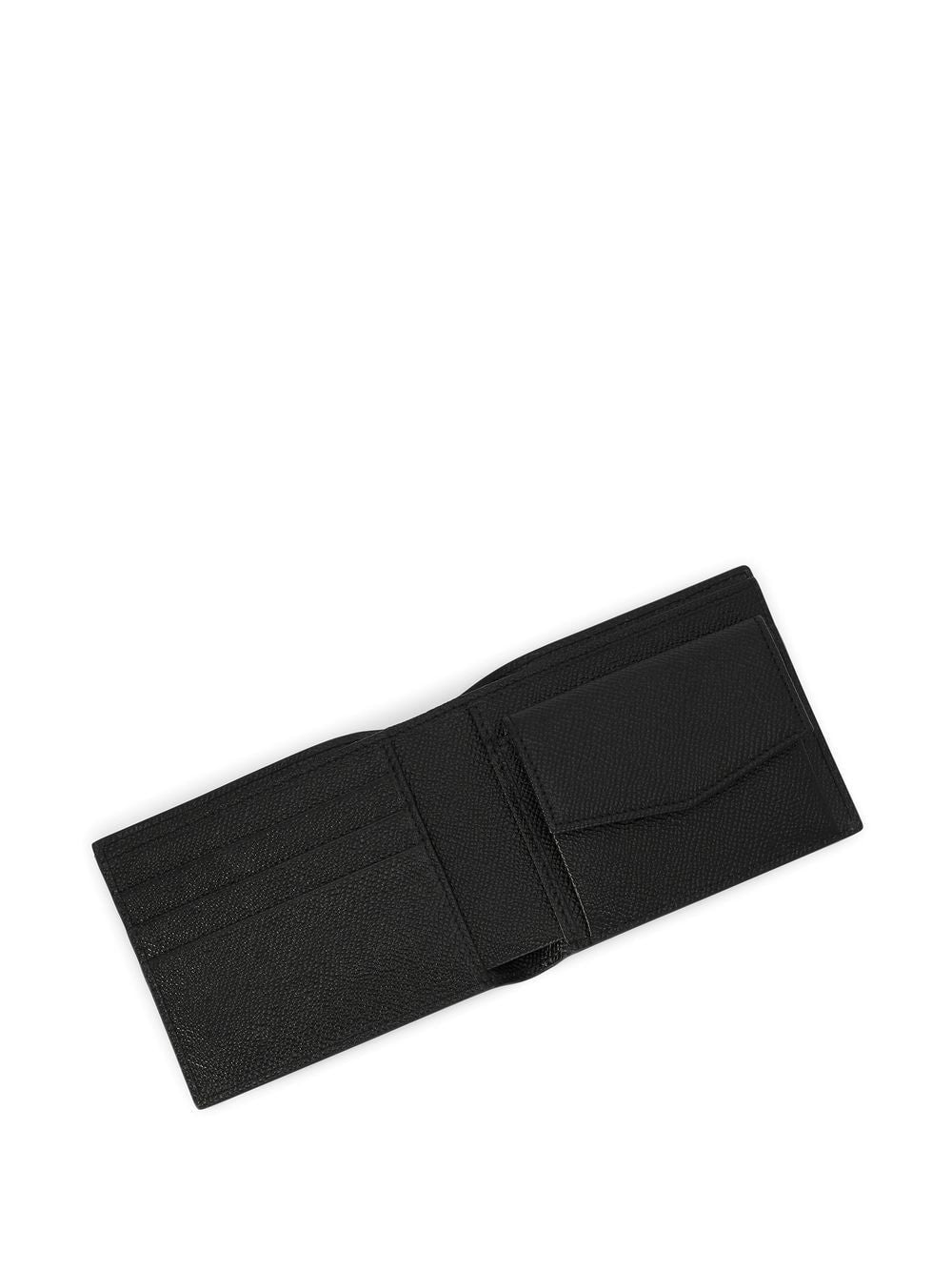 Dolce & Gabbana Men Calfskin Bi-Fold Wallet With Coin Pocket And Logo Tag